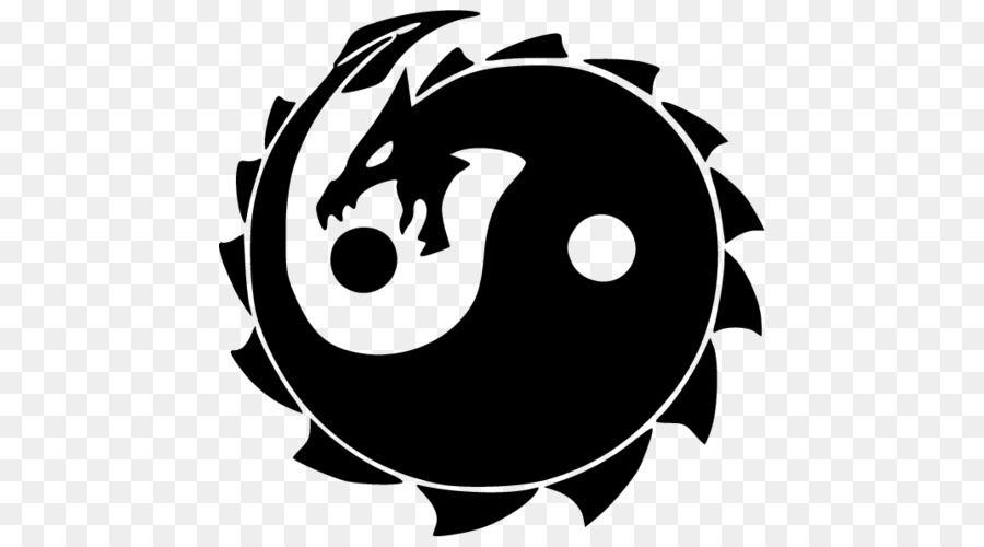 White Dragon Logo - White dragon Logo Yin and yang - dragon png download - 500*500 ...