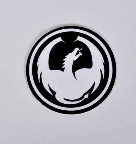 White Dragon Logo - DRAGON SNOWBOARD GOGGLES STICKER 6