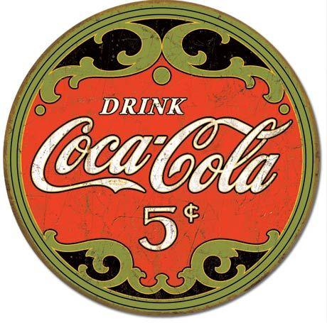 Old Coca-Cola Logo - Signs Cola Nostalgia & Co. Furniture, Gas
