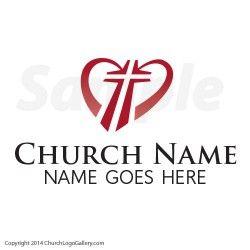Heart and Cross Logo - Heart of the Cross Logo - Christian Logo - Church Logo