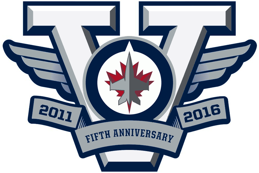 NHL Jets Logo - Winnipeg Jets Anniversary Logo - National Hockey League (NHL ...