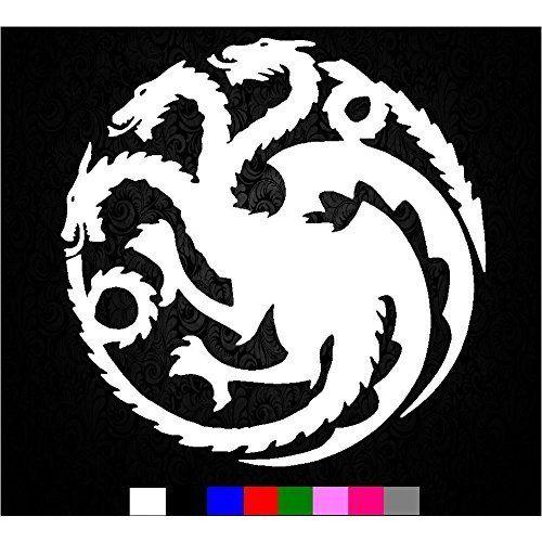 White Dragon Logo - Amazon.com: Game of Thrones House Targaryen Khaleesi Dragons Logo ...
