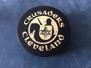 Cleveland Crusaders Logo - Vintage 1970s Cleveland Crusaders WHA Official Hockey Puck made
