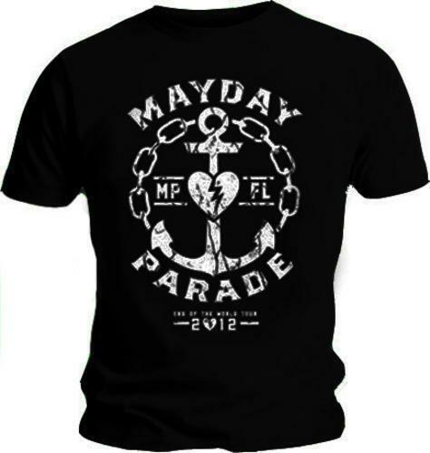 Mayday Parade Logo - Official T Shirt MAYDAY PARADE Distressed ANCHOR Logo All Sizes