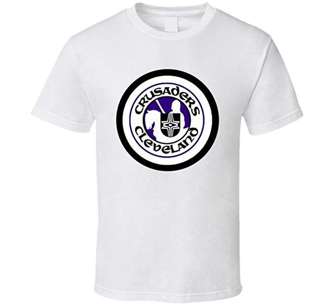 Cleveland Crusaders Logo - Cleveland Crusaders Logo WHA Retro Hockey T Shirt | Amazon.com