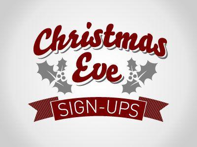 Christmas Eve Logo - Christmas Eve Sign Ups. Hero Logo For Childcare Sign