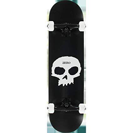 Zero Skateboard Logo - Amazon.com : Zero Skateboards Single Skull Black / White Complete ...