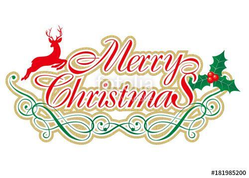 Christmas Eve Logo - Merry Christmas logo of gold texture | logo mark, logotype | for ...