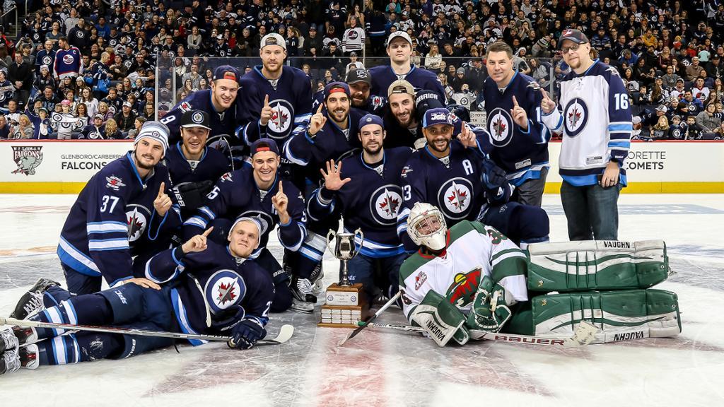 Winnipeg Jets Team Logo - Team Blue Dominates 5th Annual Skills Competition