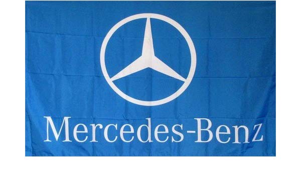 Blue Infiniti Logo - Amazon.com : Mercedes Benz (Blue) Logo Auto Dealer Banner Flag Sign