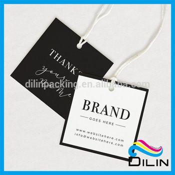 Simple Square Logo - Simple Square Logo Clothing Tag With Elastic String Simple