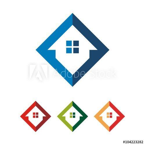 Simple Square Logo - Simple Square Home House Vector Logo Design this stock vector