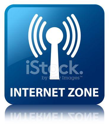 Internet in in Blue Square Logo - Internet Zone (wlan Network) Blue Square Button
