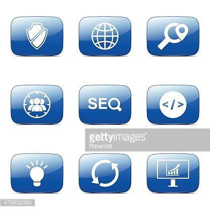 Internet in in Blue Square Logo - Seo Internet Sign Square Vector Blue Icon Design Set 2 premium ...