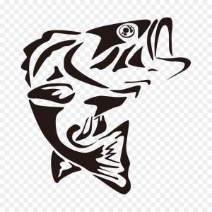 Black Bass Logo - Png Largemouth Bass Fishing Clip Art Line Drawing Fish