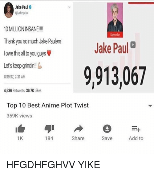 Jake Paulers Logo - Jake Paul Jakepaul 10 MILLION INSANEI!! Thank You So Much Jake ...