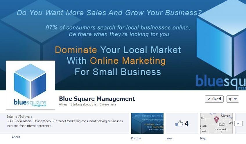 Internet in in Blue Square Logo - Facebook Business Page Blue Sqaure Management Internet Marketing ...