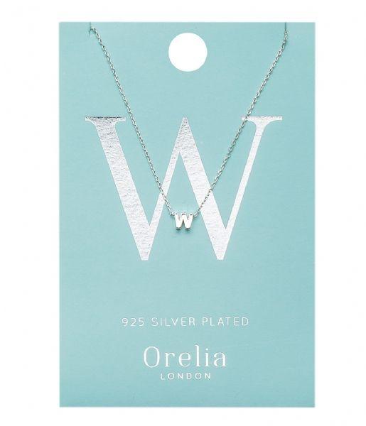 Silver Triangle Green Triangle Logo - Necklace Initial W silver Orelia | The Little Green Bag
