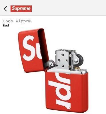 Supreme Smoke Logo - SUPREME SS18 SUPREME Box Logo Zippo Lighter Red NYC SUPREME IN HAND ...