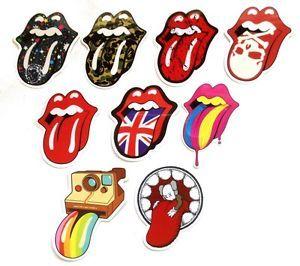Rolling Stone Logo - Details about Rolling Stone Tongue Logo Car Guitar Skateboard Laptop  Luggage Decal Sticker Set