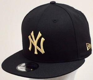 Gold New York Logo - NEW ERA MLB 9FIFTY SNAPBACK NEW YORK YANKEES Black/Metallic Gold | eBay