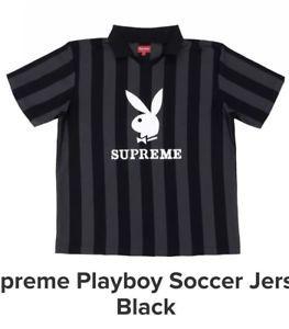 Supreme Smoke Logo - Supreme Playboy Soccer Jersey Black XL 100% Authentic Comes With Bag