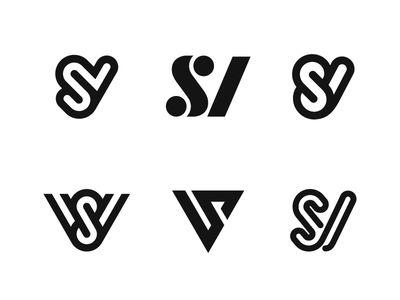 Cool SV Logo - SV Versions / Part I | GD | Logos, Logo design, Monogram logo
