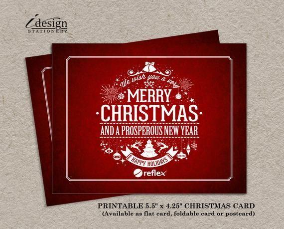 Christmas Printable Logo - Business Christmas Card | Printable Corporate Holiday Card With Logo ...