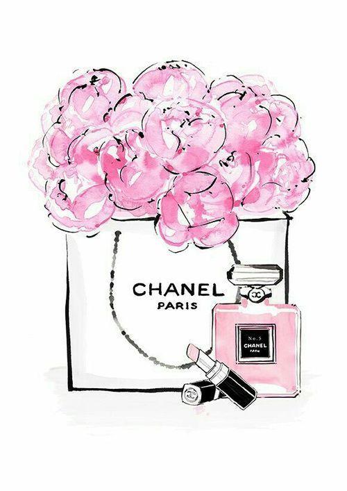 Chanel Floral Logo - chanel, flowers, and pink Bild | art, color, patterns, fruit ...
