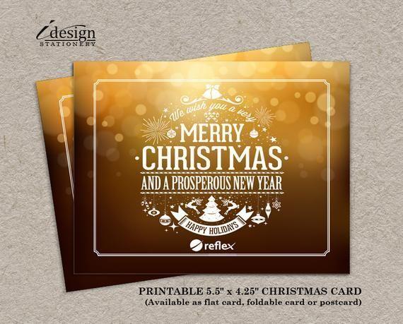 Christmas Printable Logo - Business Christmas Card | Printable Corporate Holiday Cards With ...