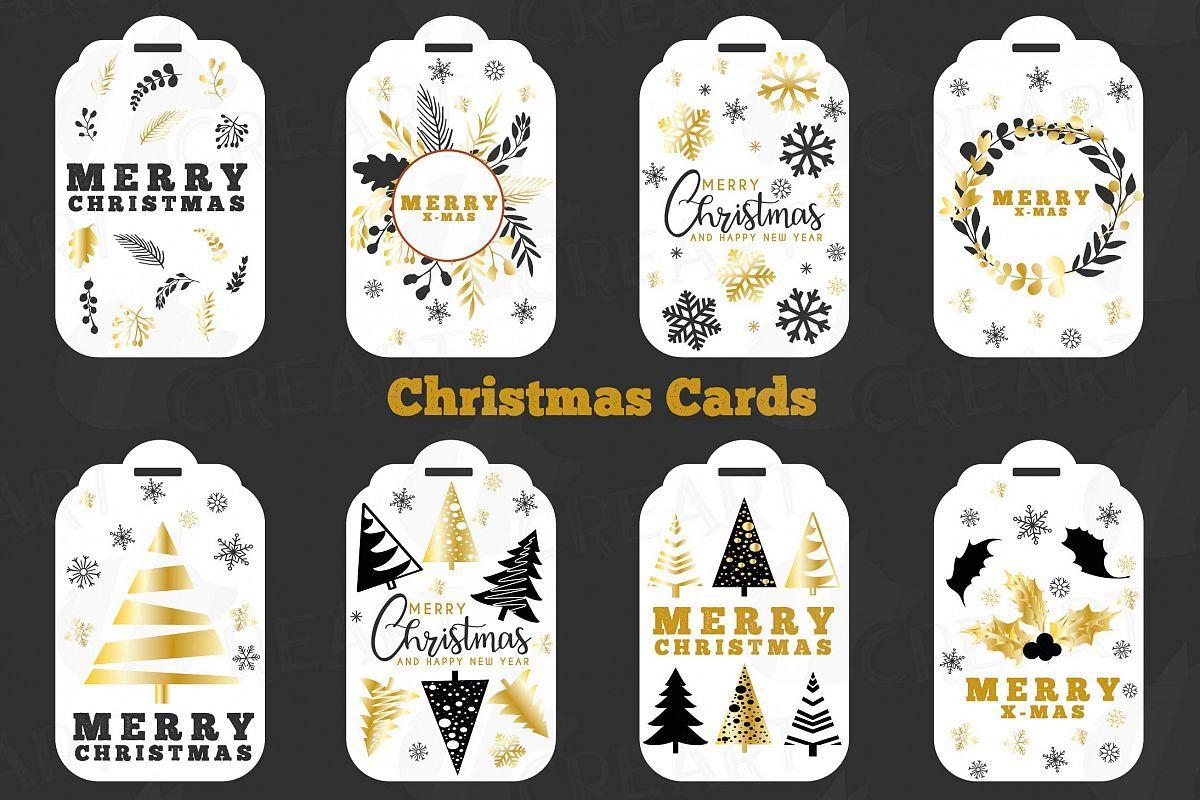 Christmas Printable Logo - White Christmas Cards, Merry Christmas printable labels