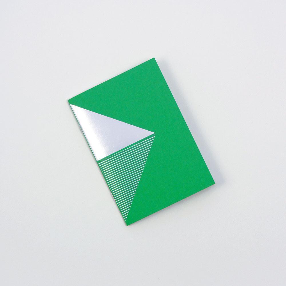 Silver Triangle Green Triangle Logo - Reflex Pocketbook Silver & Green Sample