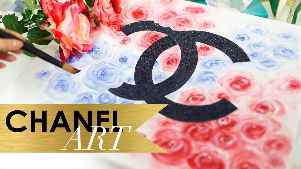 Chanel Floral Logo - DIY CHANEL Floral Art | WALL ART | ANN LE - YouTube