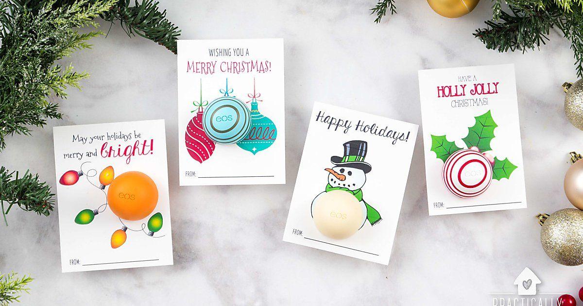 Christmas Printable Logo - Free Printable eos Lip Balm Christmas Gifts