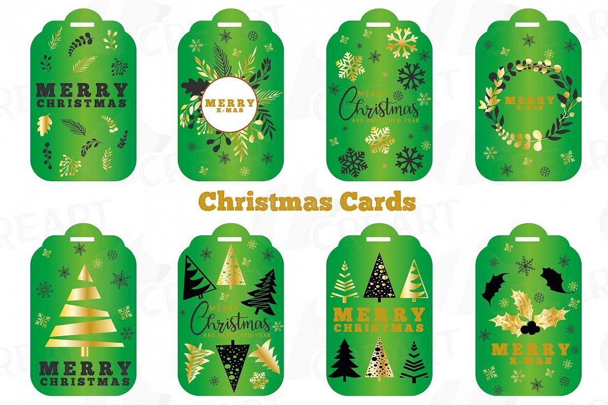 Christmas Printable Logo - Green Christmas Cards, Merry Christmas printable labels png