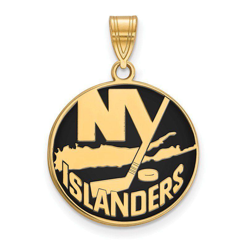 Gold New York Logo - Crews Jewelry: NHL Gold Plated Sterling Silver New York Islanders