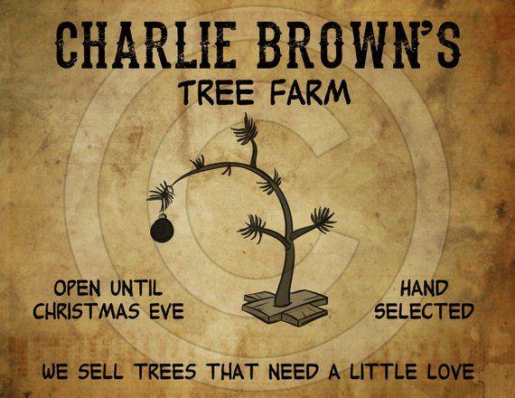 Christmas Printable Logo - Primitive Grungy Charlie Brown Christmas Tree Feedsack Feed | Etsy