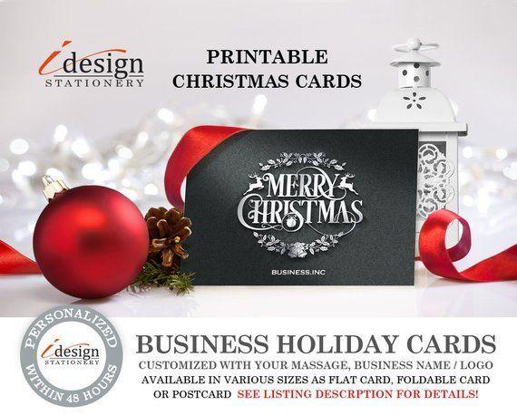Christmas Printable Logo - Business Holiday Cards | Printable Corporte Christmas Cards With ...