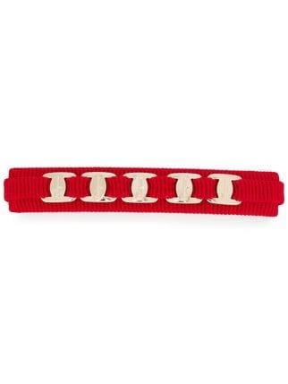 Salvatore Ferragamo Logo - Salvatore Ferragamo logo ribbon hair clip Clearance Get To Buy