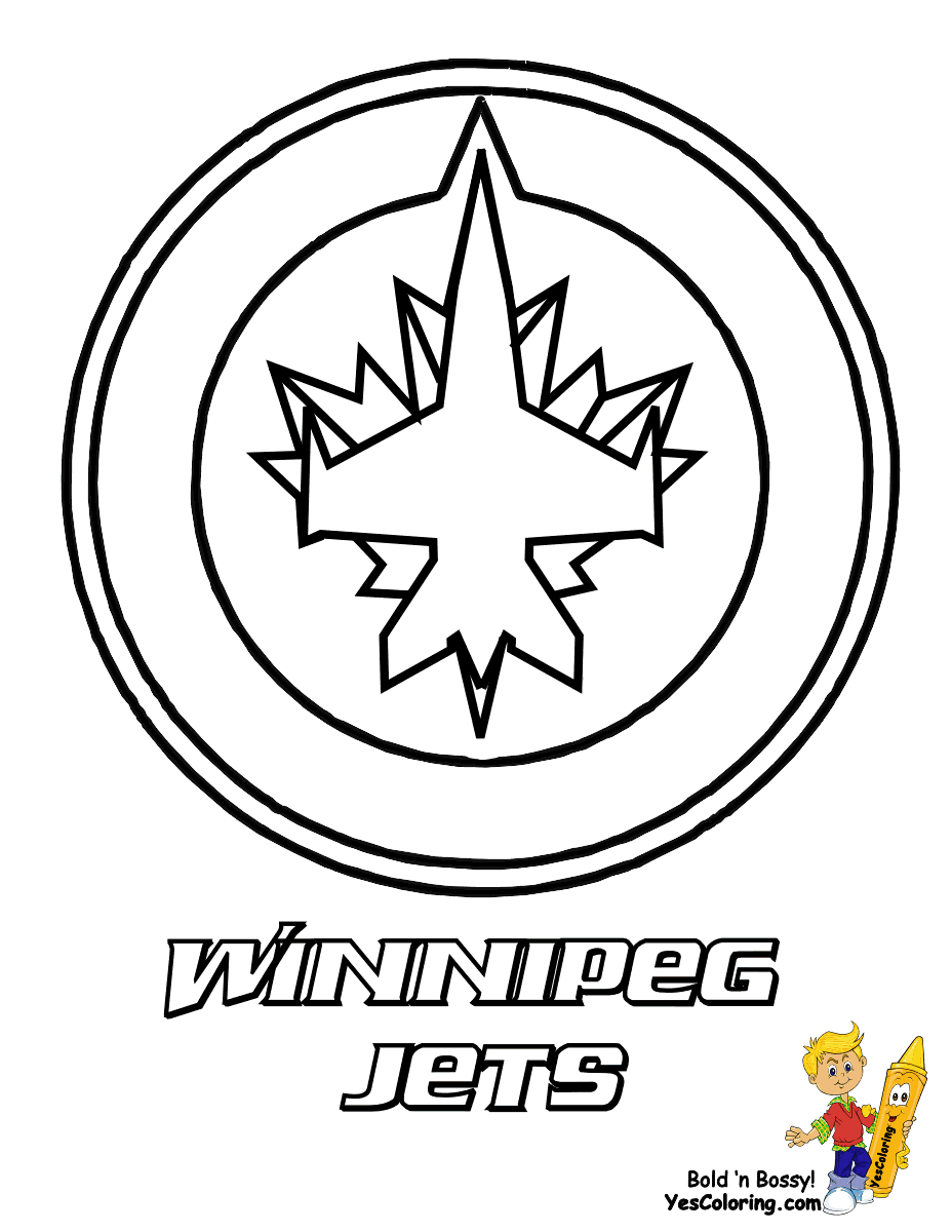 Winnipeg Jets Team Logo - Nhl Hockey Team Logos Coloring Pages - 2019 Open Coloring Pages