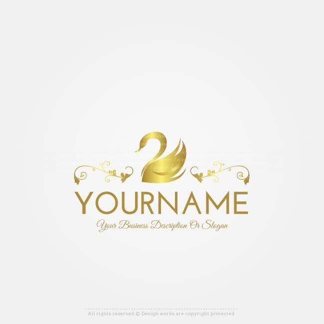 Fashion Swan Logo - Online Free Logo Maker - Golden Swan logo design | Logo Template ...