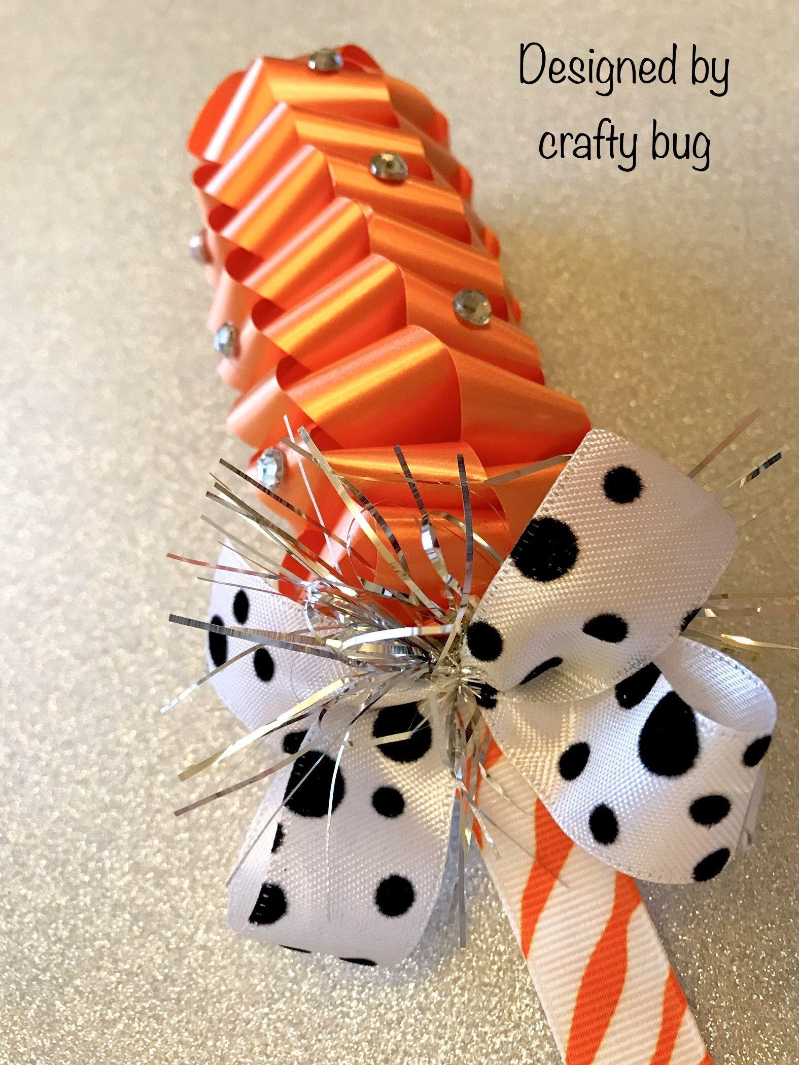 Dots Orange Spiral Logo - Orange spiral braid with zebra & polka dot ribbons. Homecoming mums ...