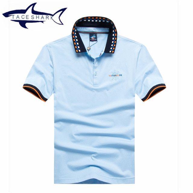 Polo Clothing Logo - Hight Original Brand Clothing Short Sleeve Shark Logo Polo Wear Tace ...