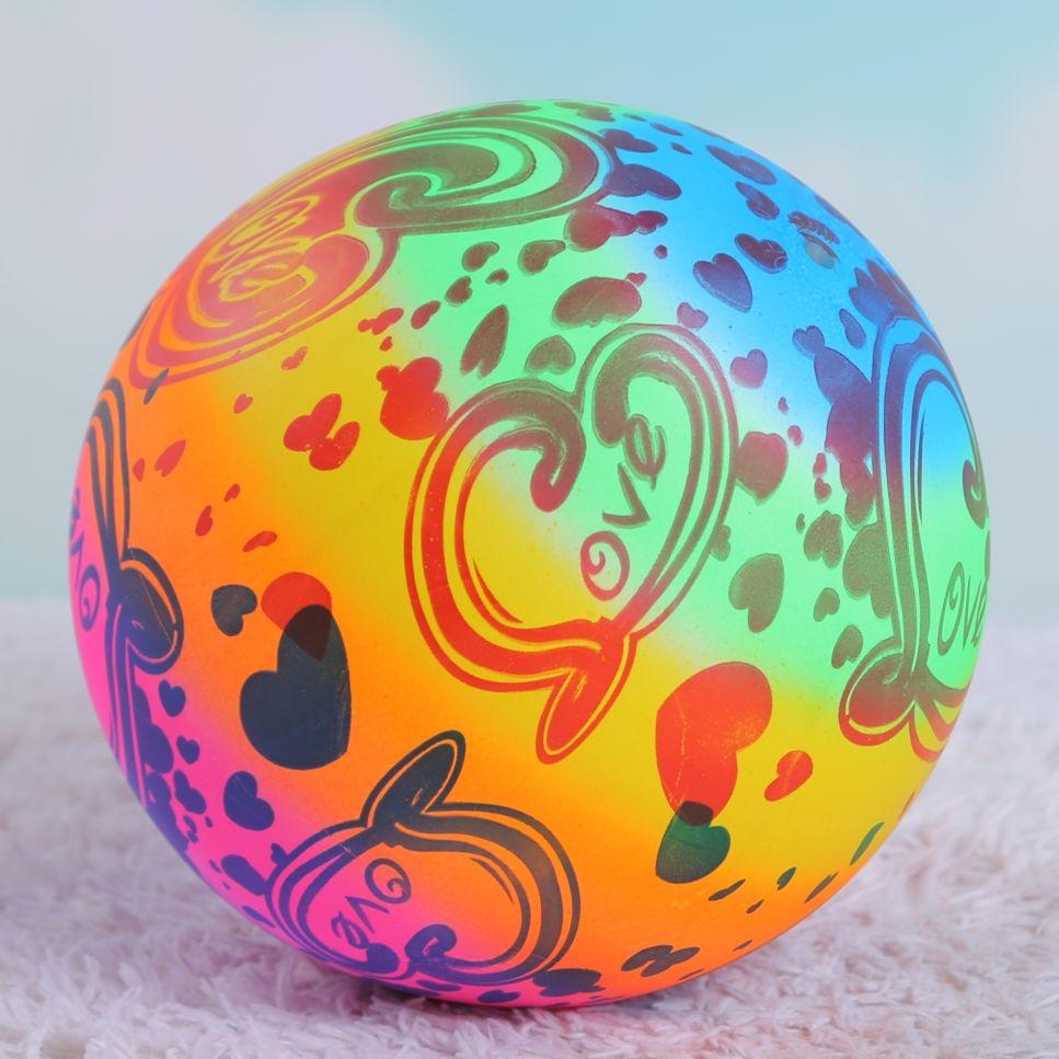 Rainbow Ball Logo - Clear Pvc Inflatable Beach Rainbow Ball With Custom Logo Print
