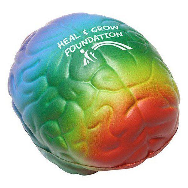 Rainbow Ball Logo - Rainbow Brain Stress Ball with Custom Logo