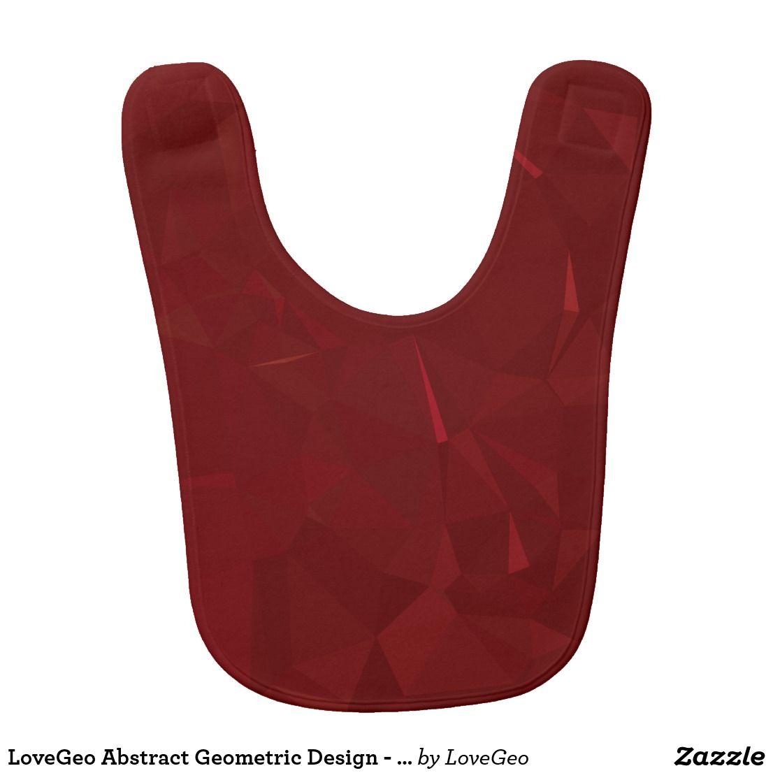 Crimson Geometric Logo - LoveGeo Abstract Geometric Design - Crimson Stone Baby Bib | Baby ...