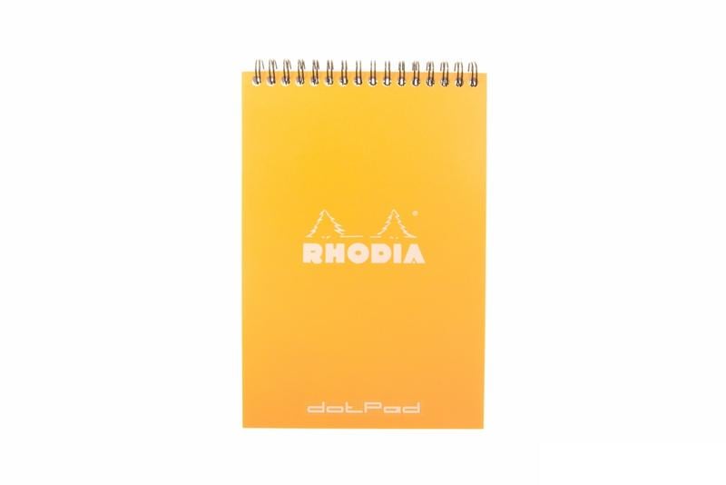 Dots Orange Spiral Logo - Rhodia No. 16 Top Wirebound Notebook - Orange, Dot Grid (5.875 x ...