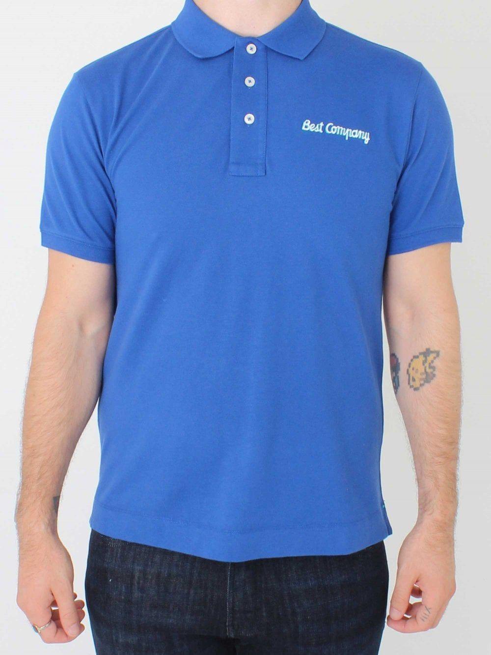 Polo Clothing Logo - Mens Best Company Basic Logo Polo - Blue | SALE | Buy Online UK