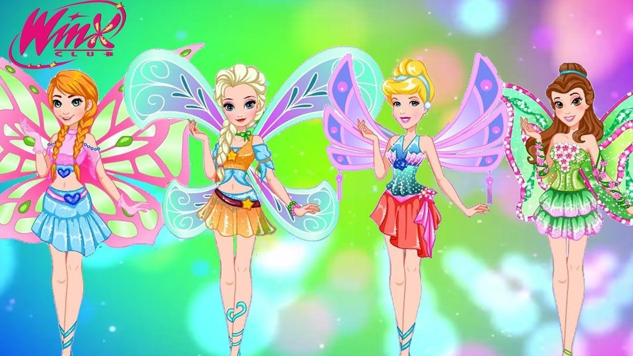 Disney Winx Logo - → DISNEY PRINCESS Transforms Into WINX Club FAIRY COLORING (Elsa ...