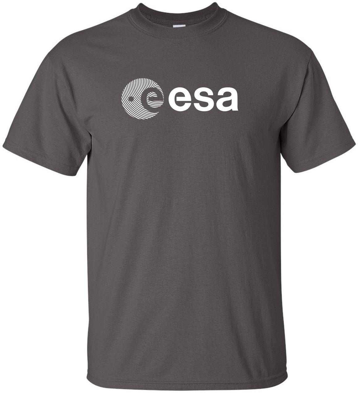 Grey Agency Logo - ESA European Space Agency Logo Grey Science T-shirt - Interspace180